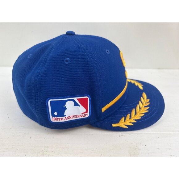 Seattle Mariners Pilot New Era 100th Anniversary Hat Blue & Yellow Sz 7 3/4 - Picture 2 of 7